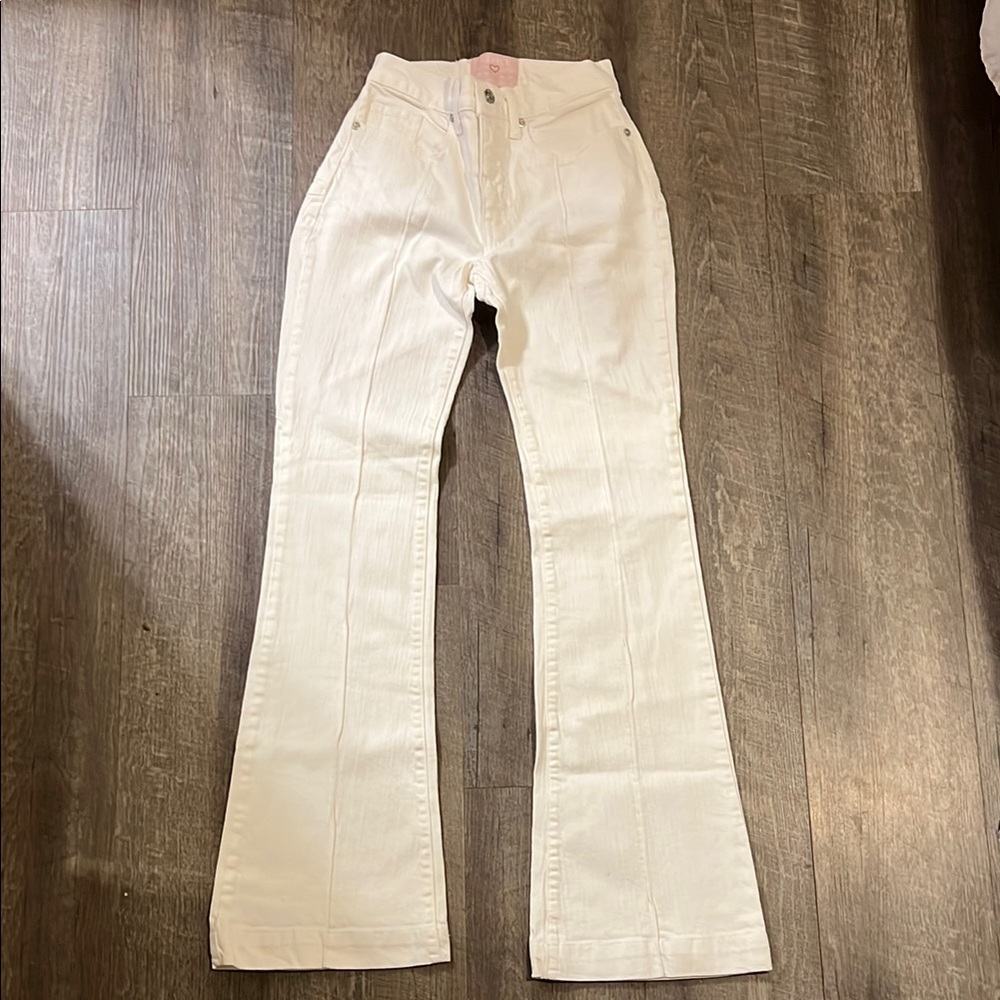 REVICE Cream High-Waisted Jeans